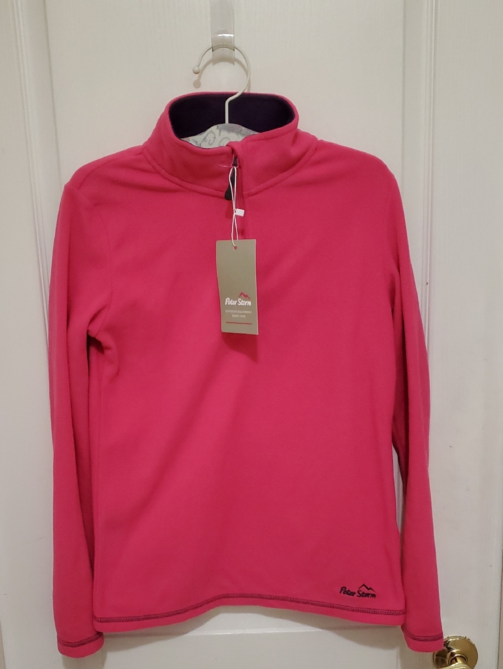 Peter Storm Hot Pink Quarter-Zip Turtleneck Sweater Fleece US 8 / UK 12